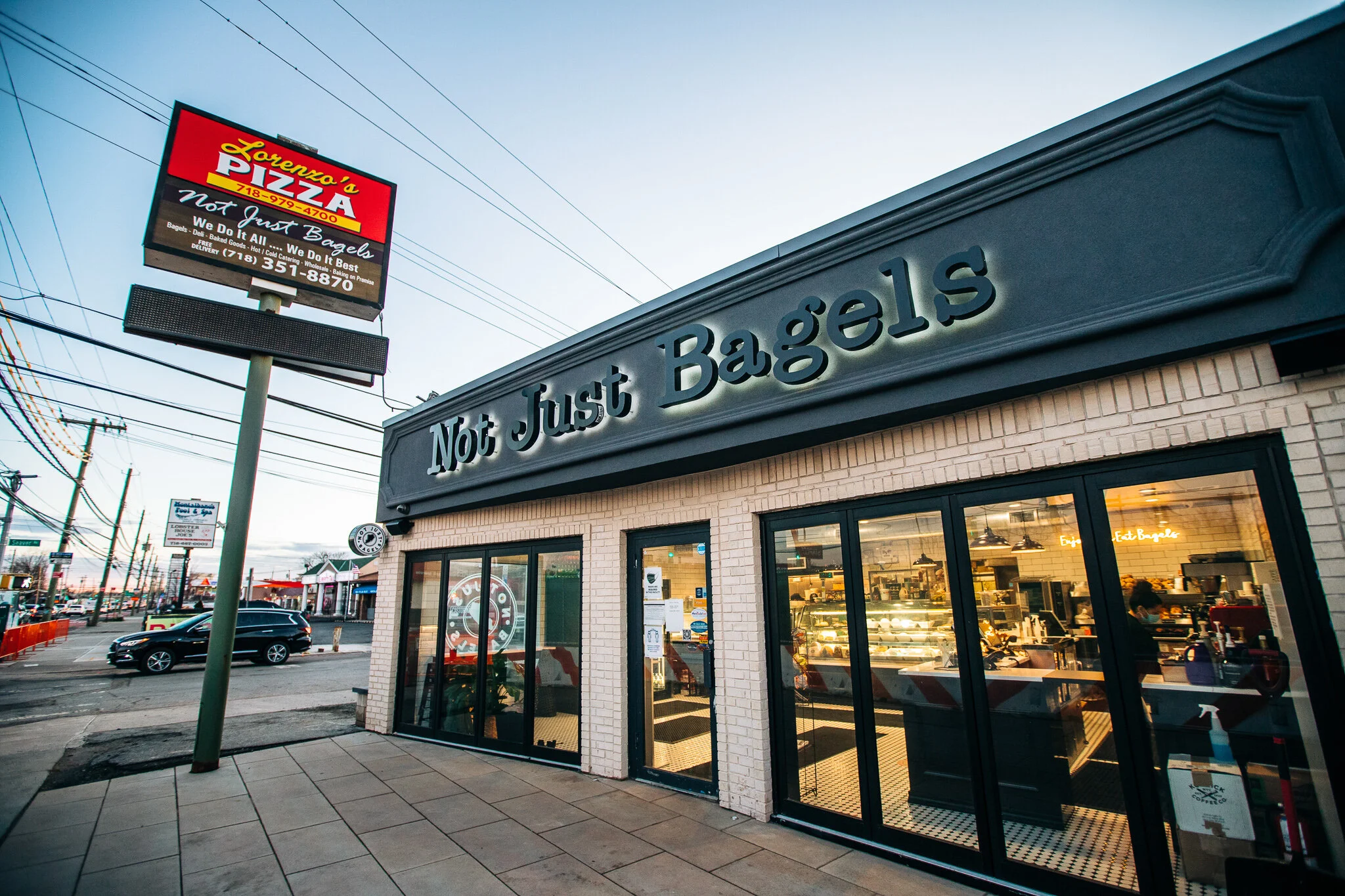 The Not Just Bagels storefront on Hylan Boulevard